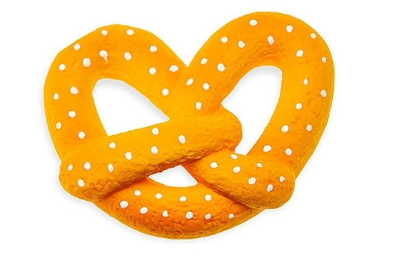 Latex pretzel with squeaker